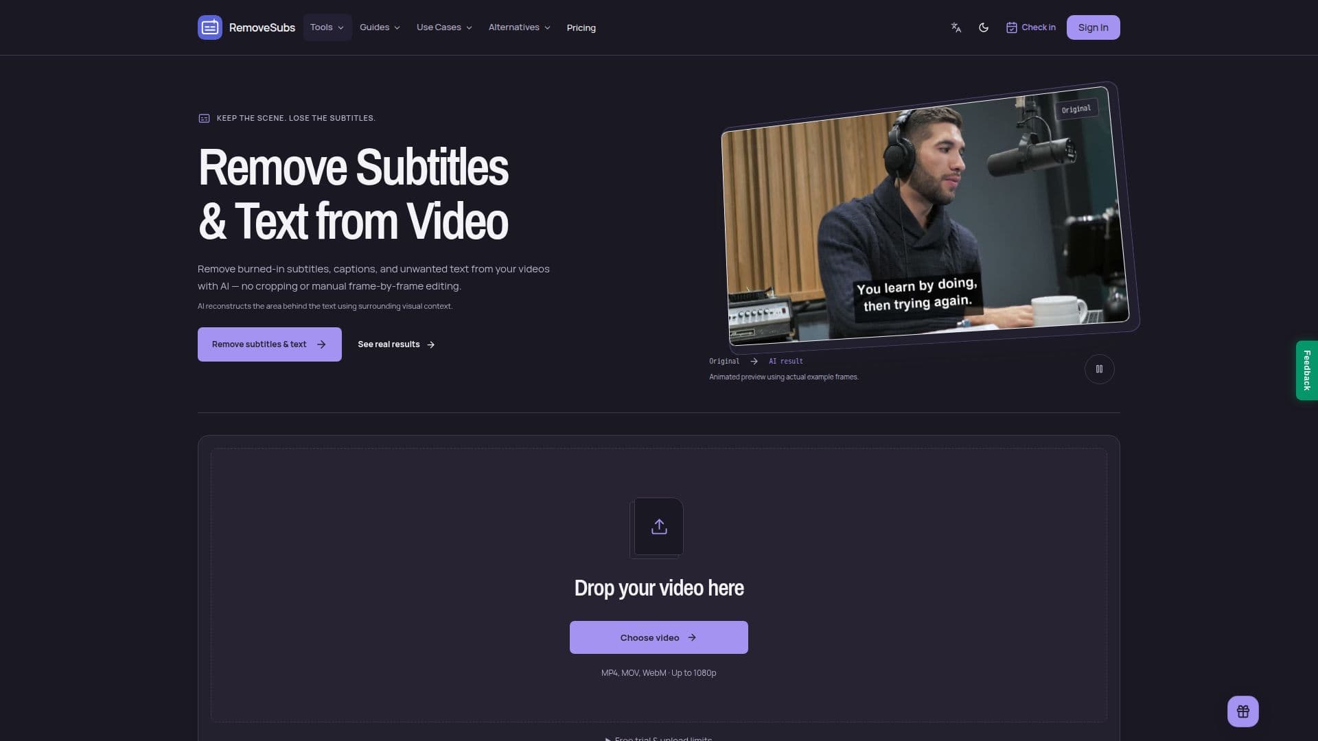 لقطة شاشة لـ RemoveSubs