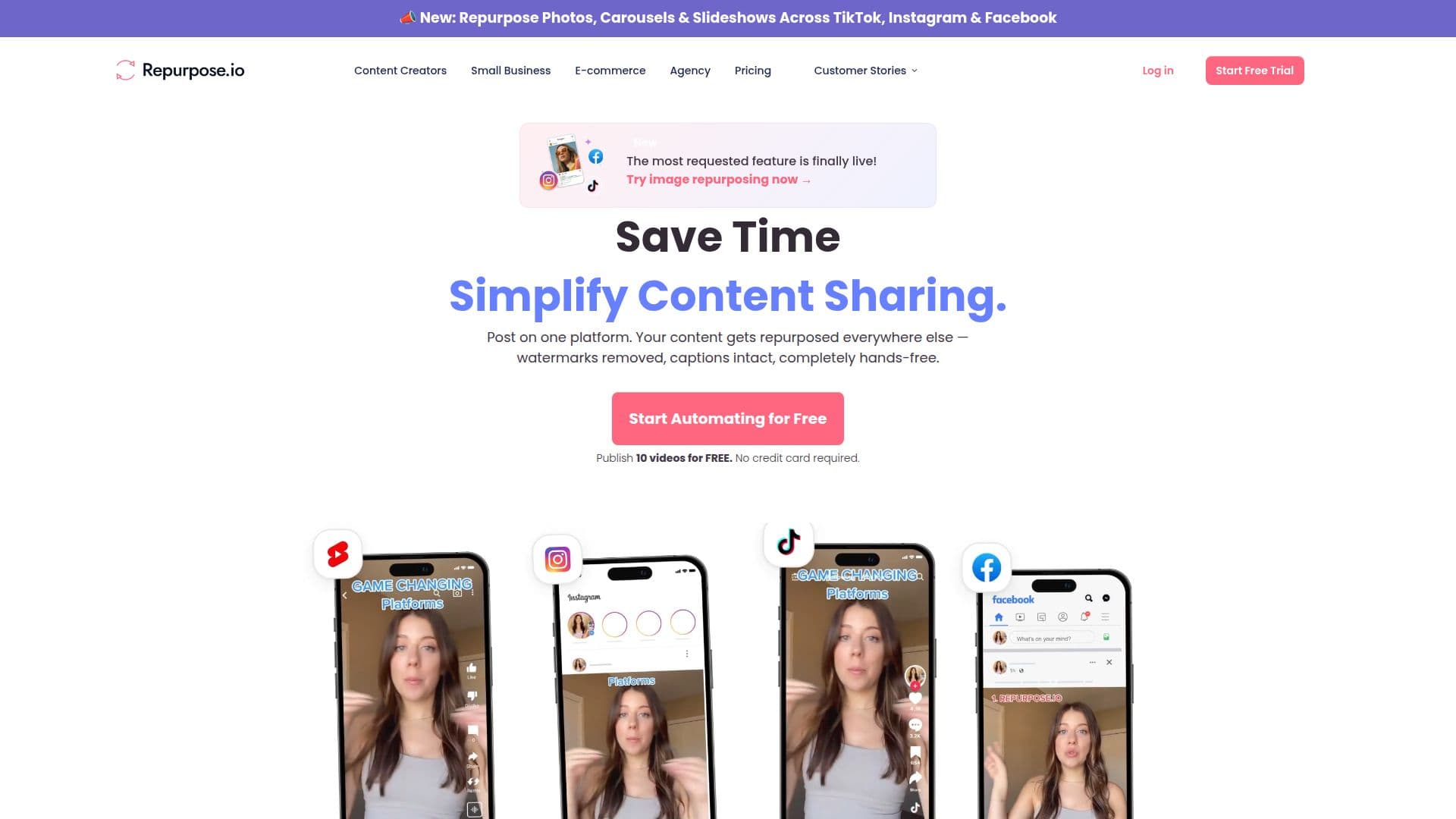 Repurpose.io screenshot
