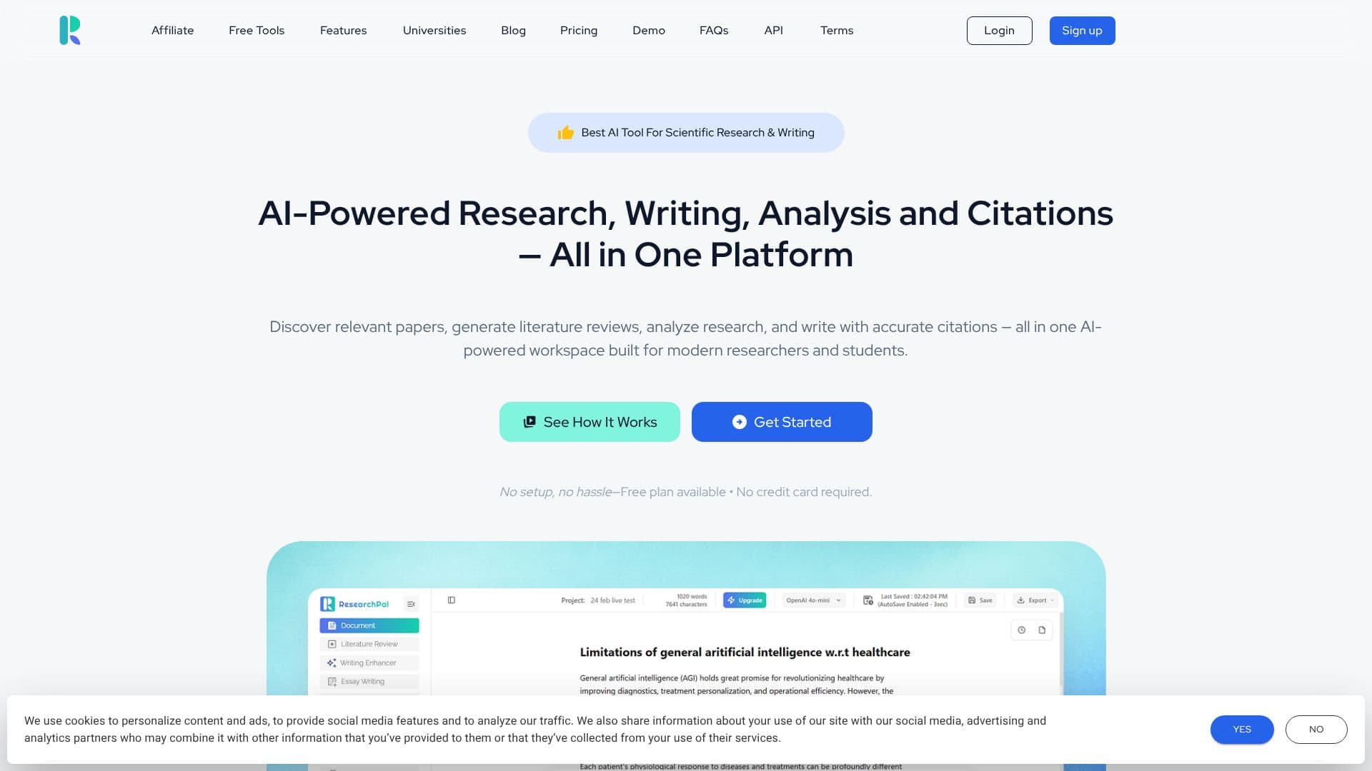 Скриншот ResearchPal