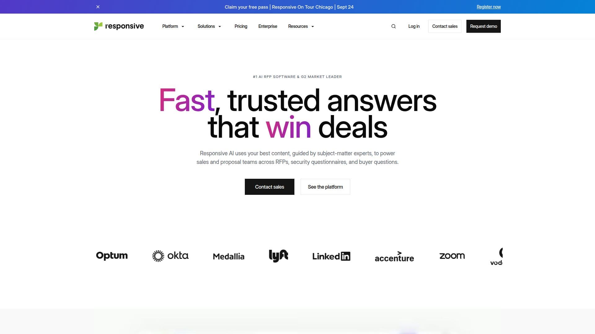 Responsive AI RFP Software screenshot