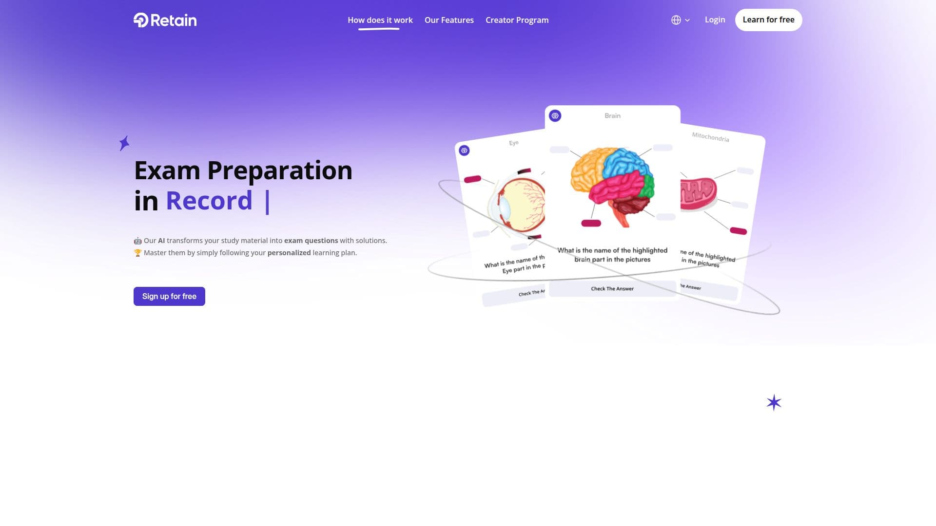 Retain - أداة إعداد الامتحانات screenshot