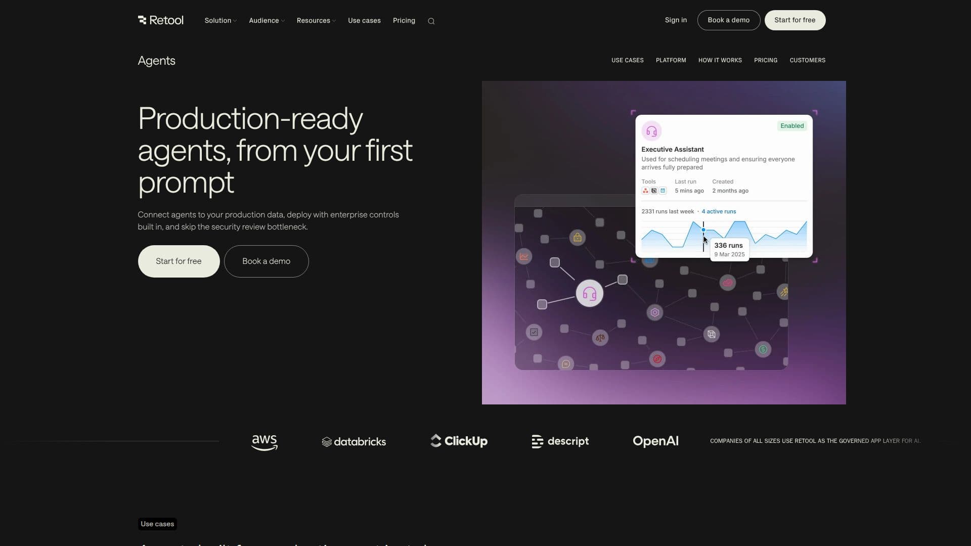 Screenshot von Retool Agents