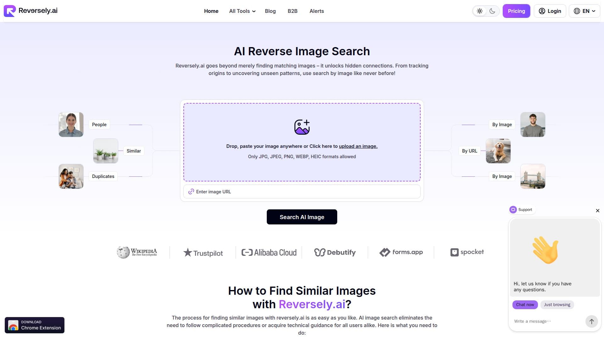 Reversely.ai - Recherche d'images inversée par IA screenshot