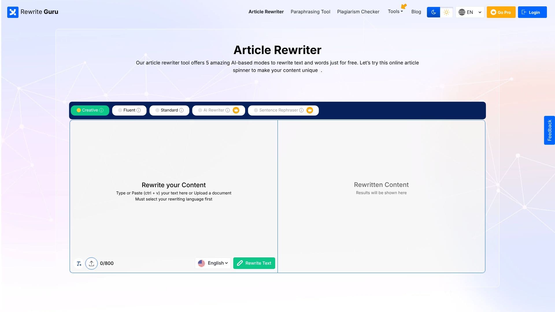 Article Rewriter screenshot
