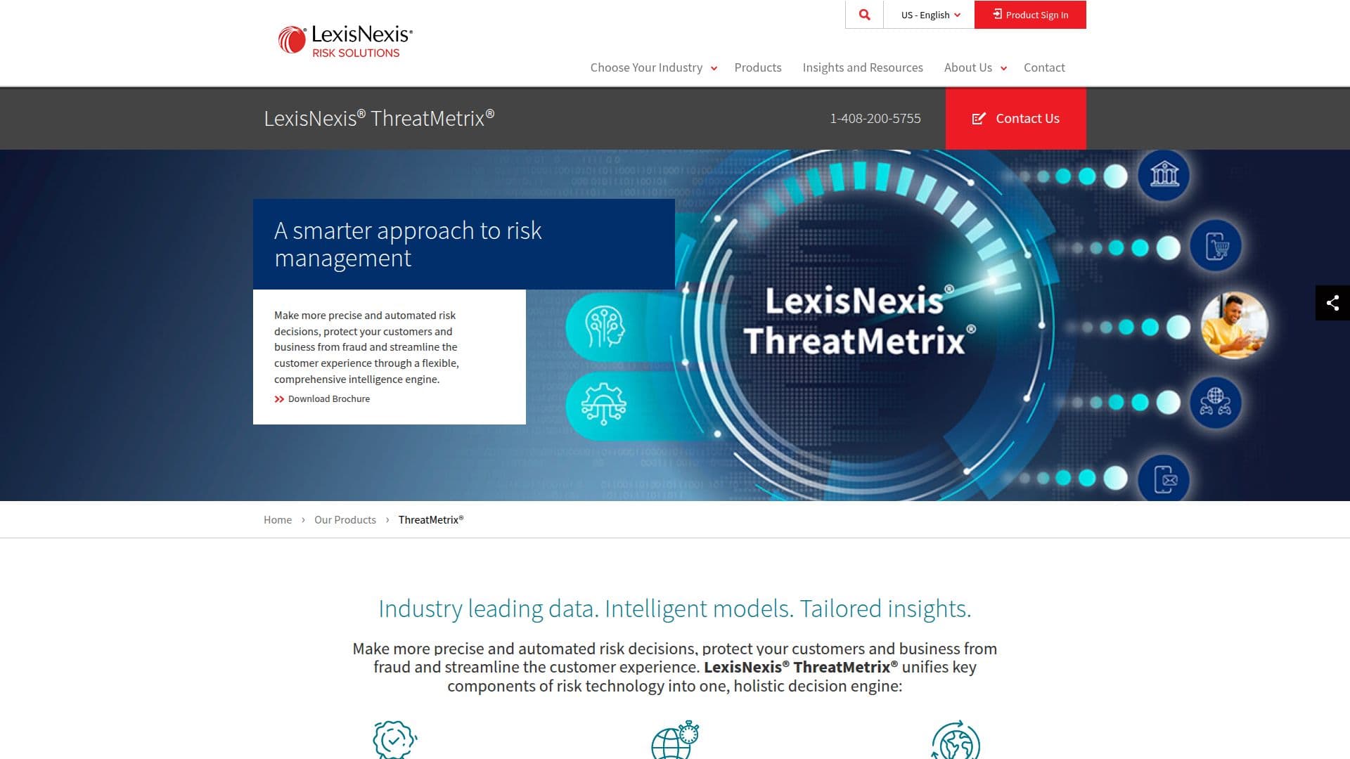 لقطة شاشة لـ ThreatMetrix: إدارة المخاطر الآلية وكشف الاحتيال
