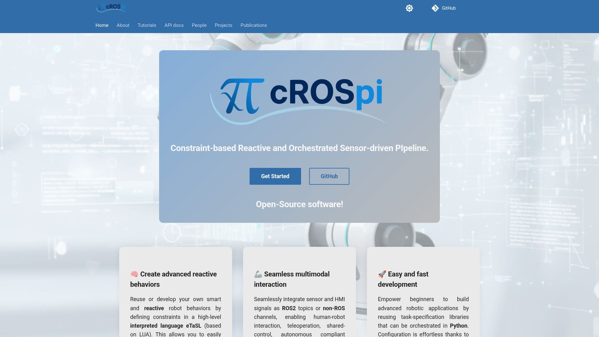 CROSPI - Reactive Robotics Framework screenshot