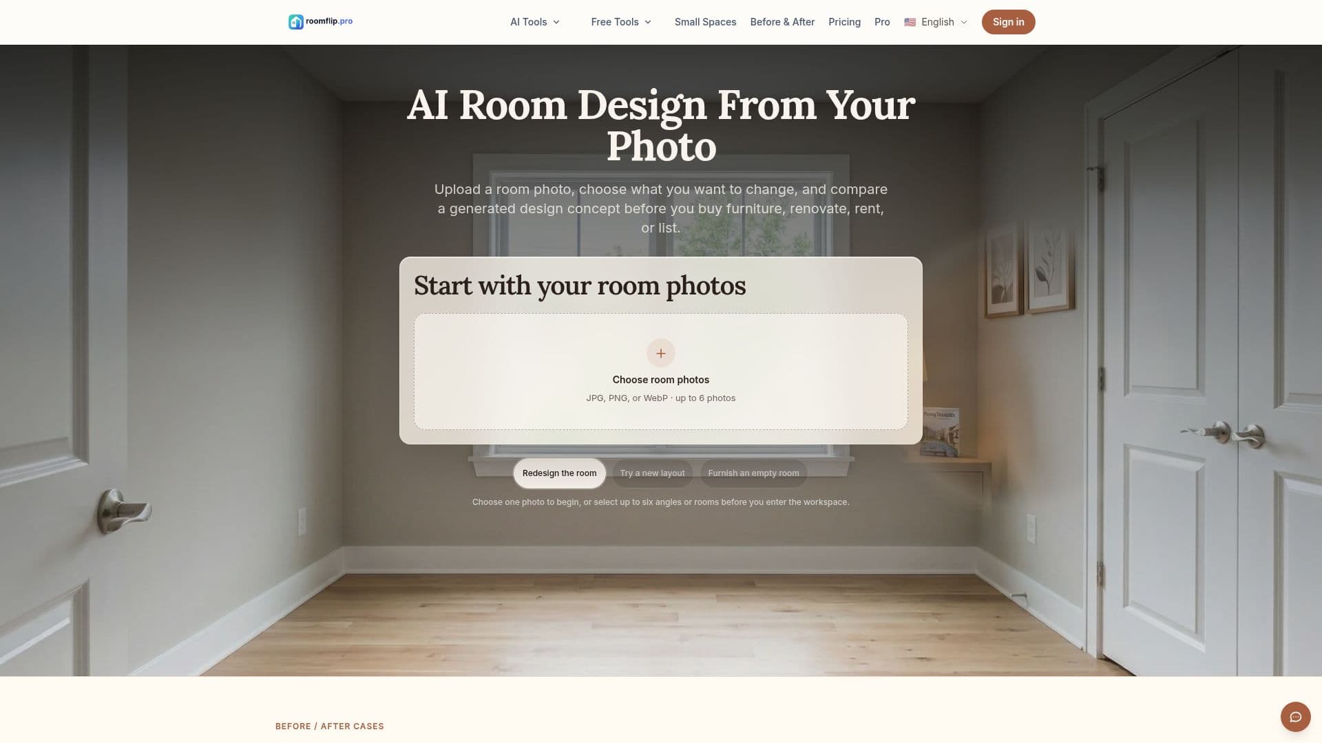 Screenshot von RoomFlip
