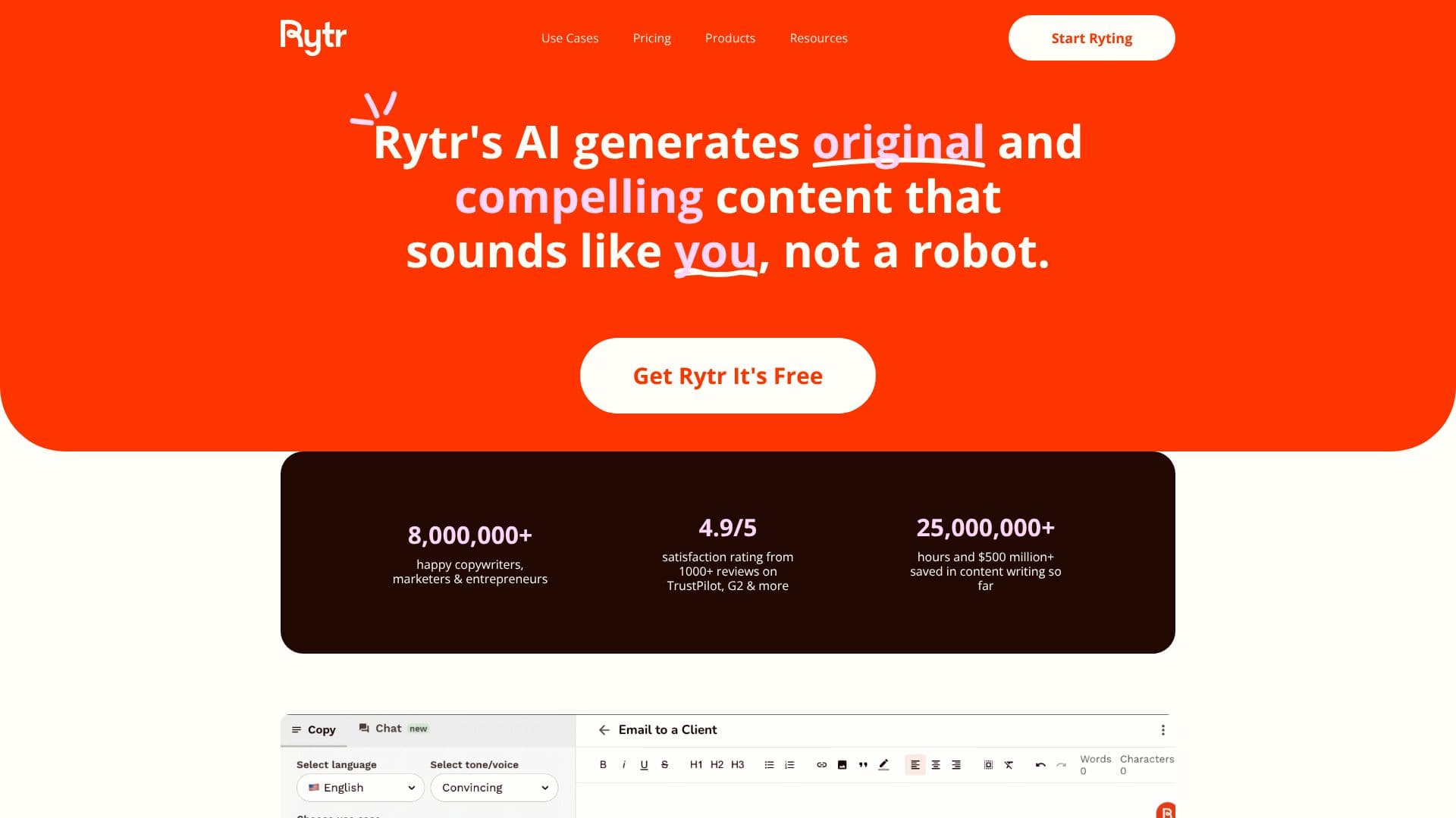 Rytr AI Writer 截图
