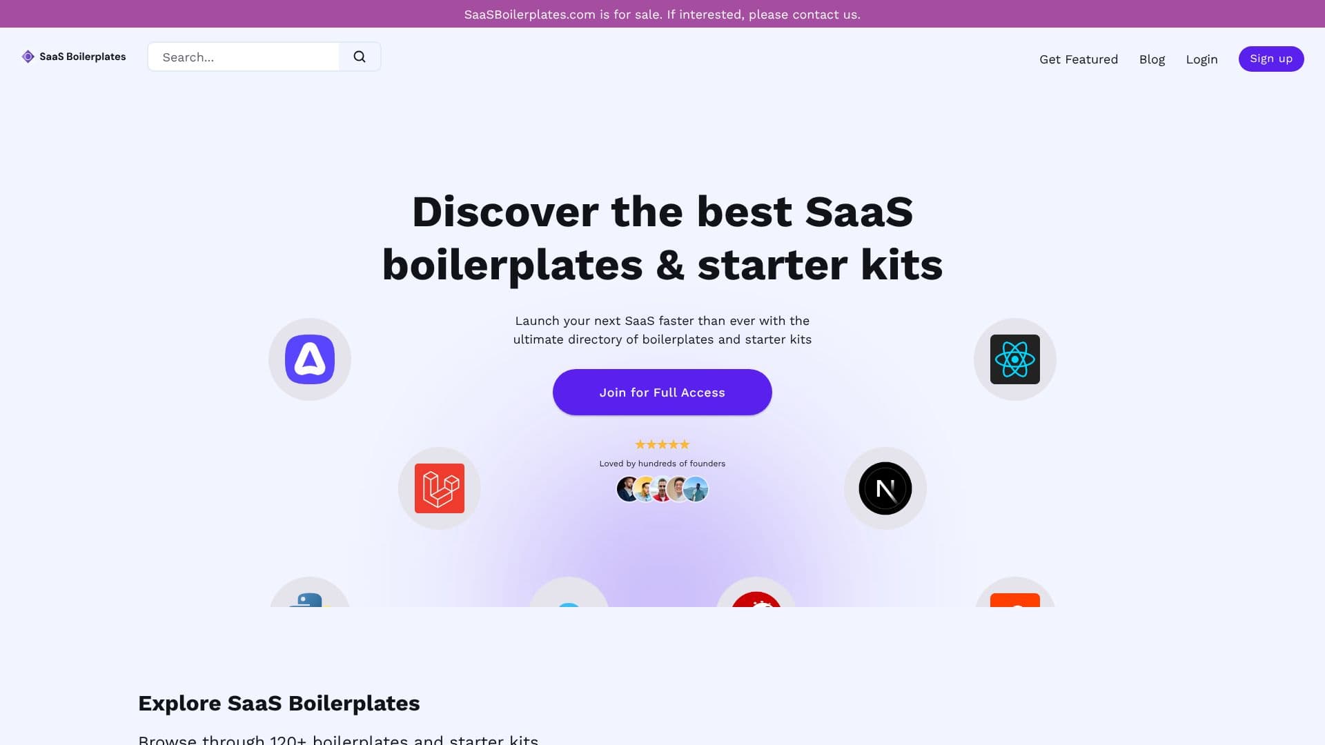 SaaS Boilerplates screenshot