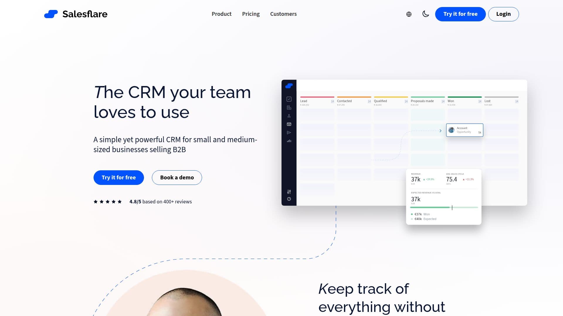 Salesflare: Intelligentes Vertriebs-CRM screenshot