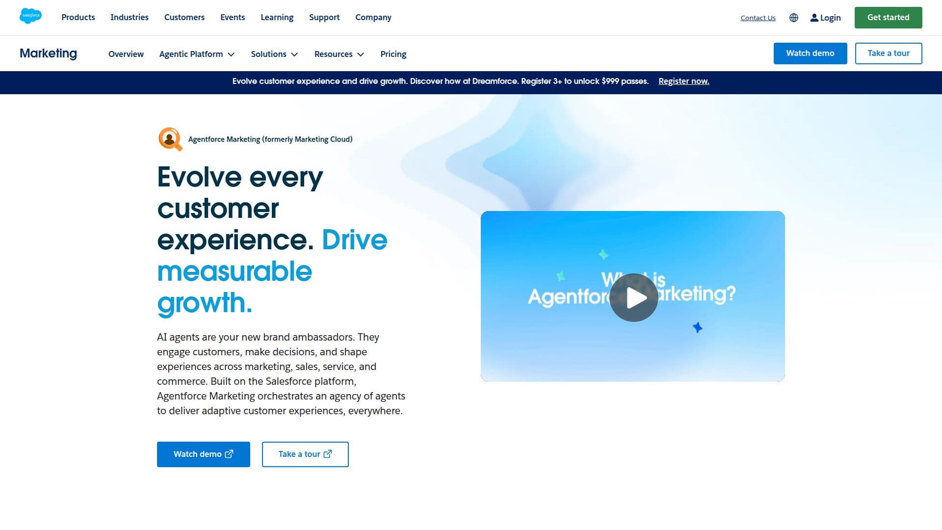 Screenshot von Marketing Cloud