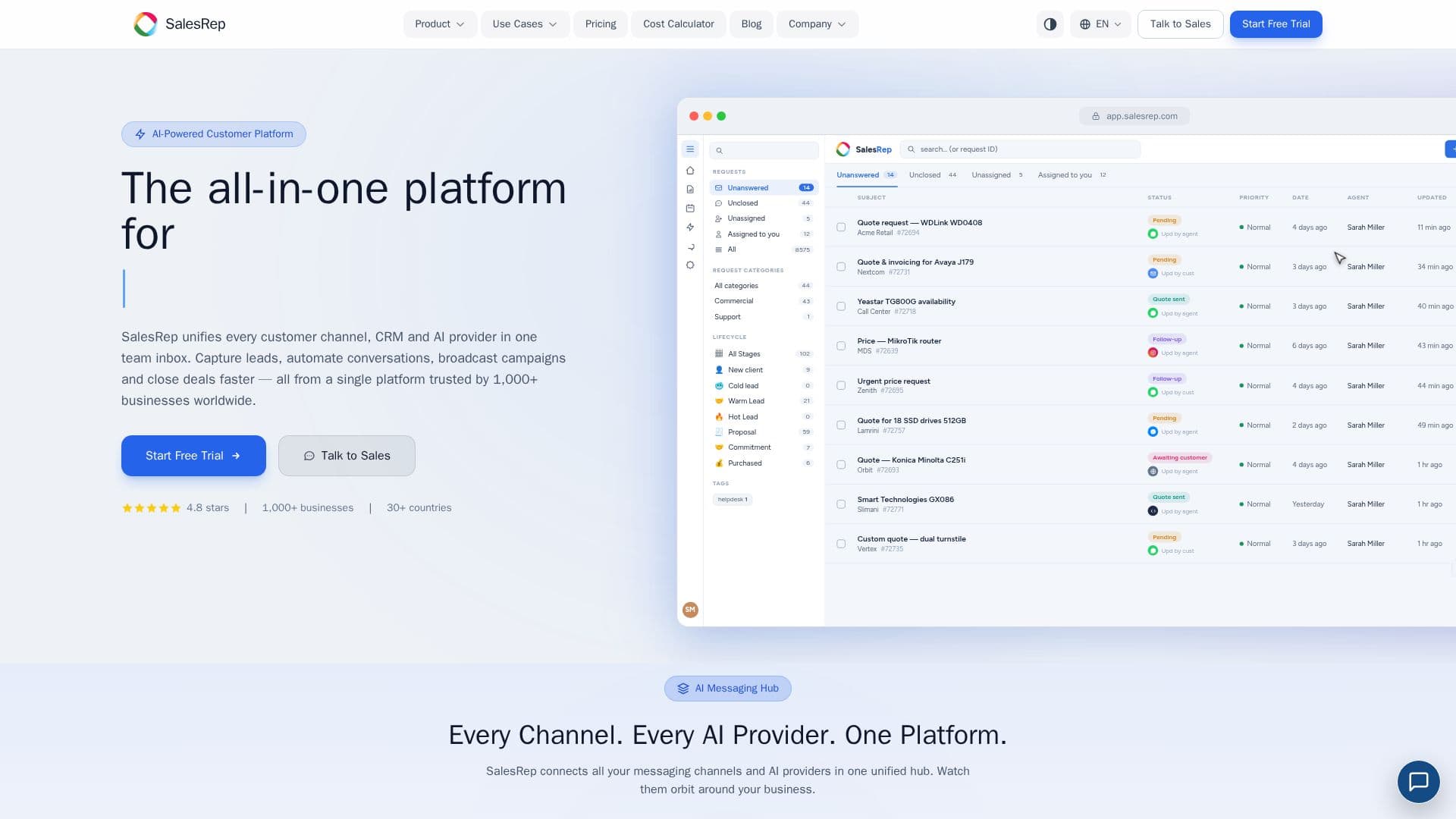 SalesRep screenshot