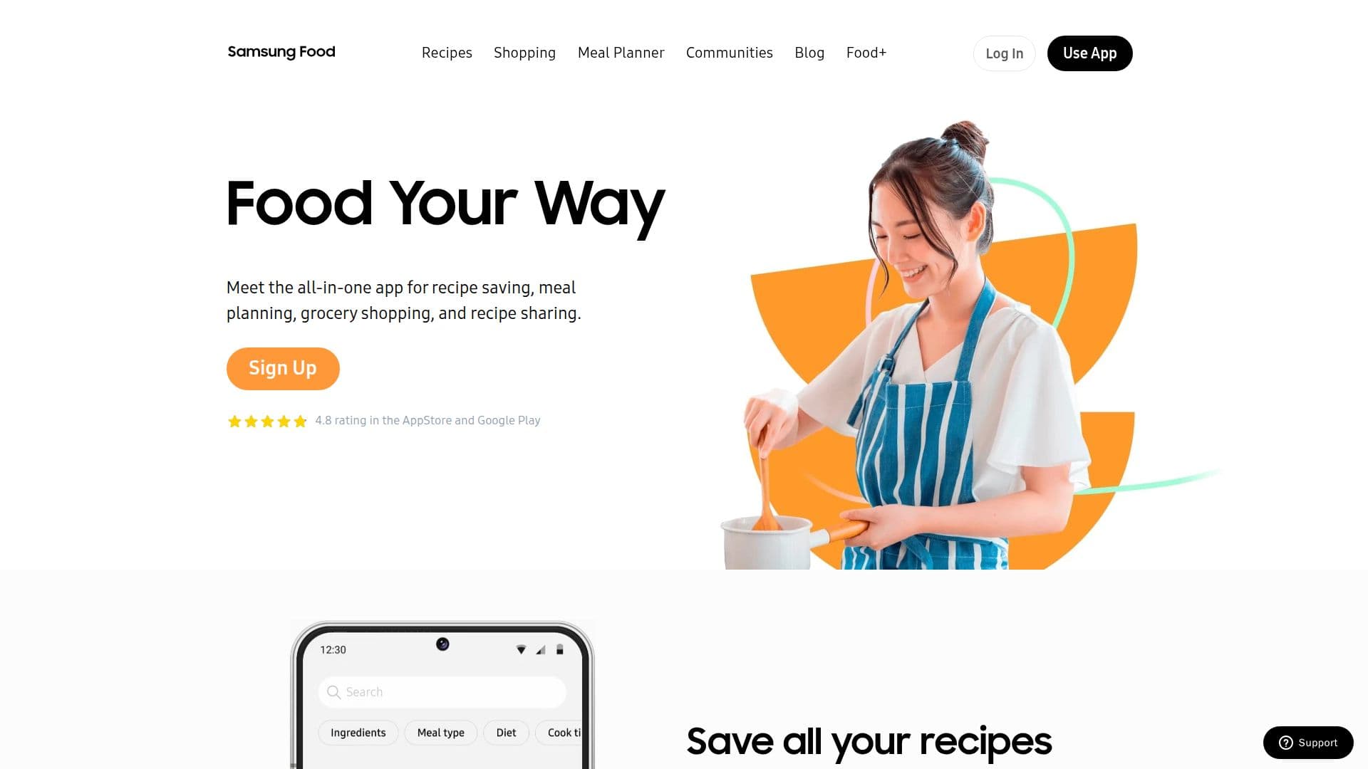 Screenshot von Samsung Food