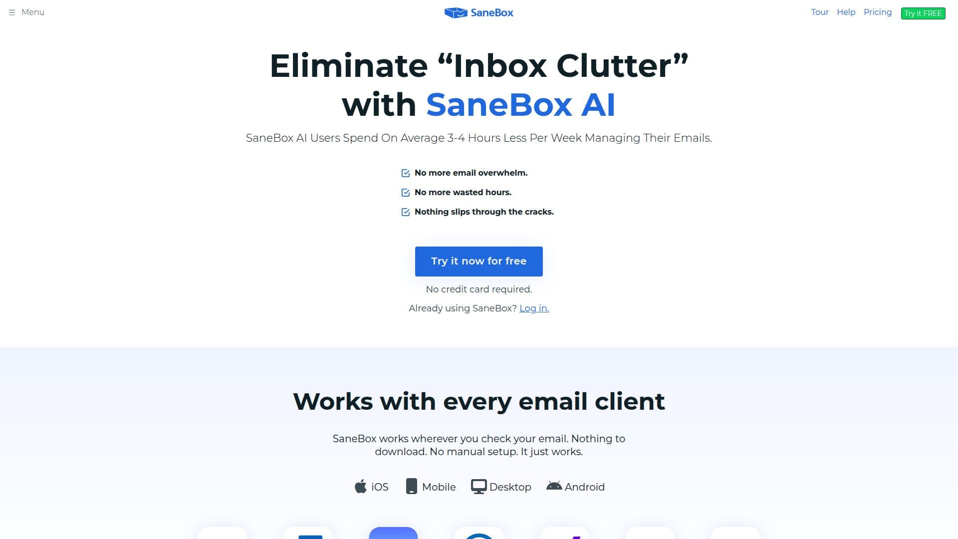 Скриншот SaneBox