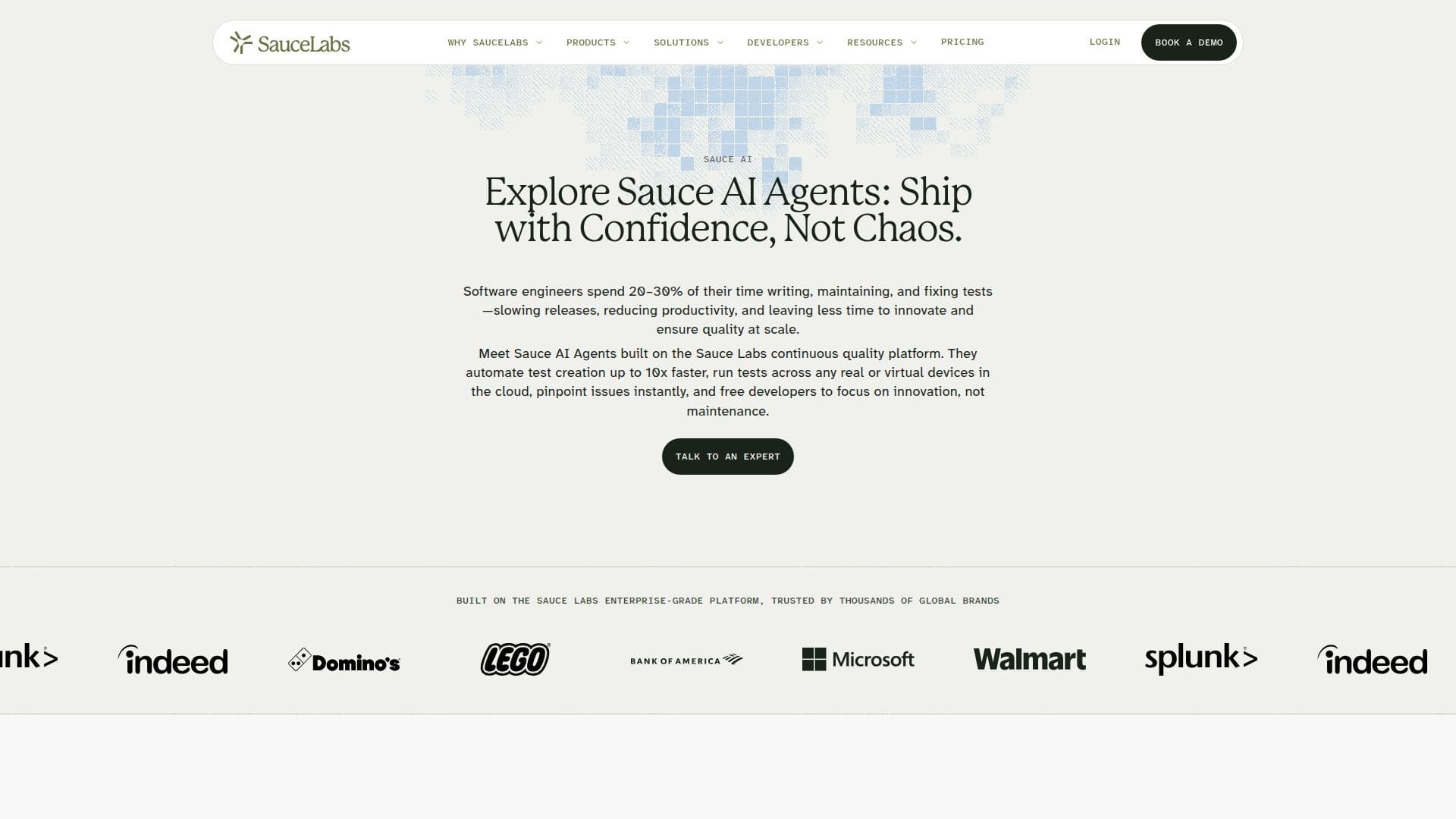 Sauce Labs Software Testing Platform screenshot