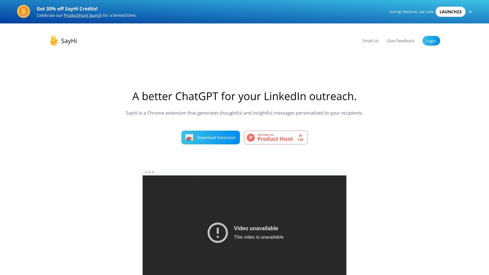 SayHi LinkedIn 消息撰写器 截图