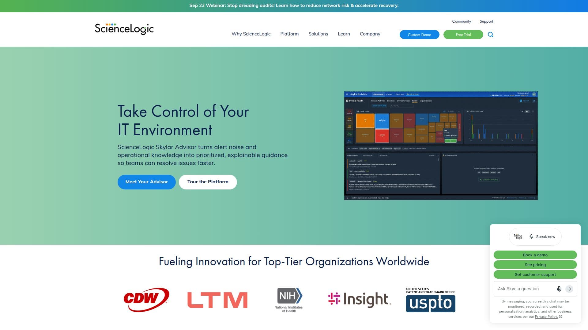 ScienceLogic Platform screenshot