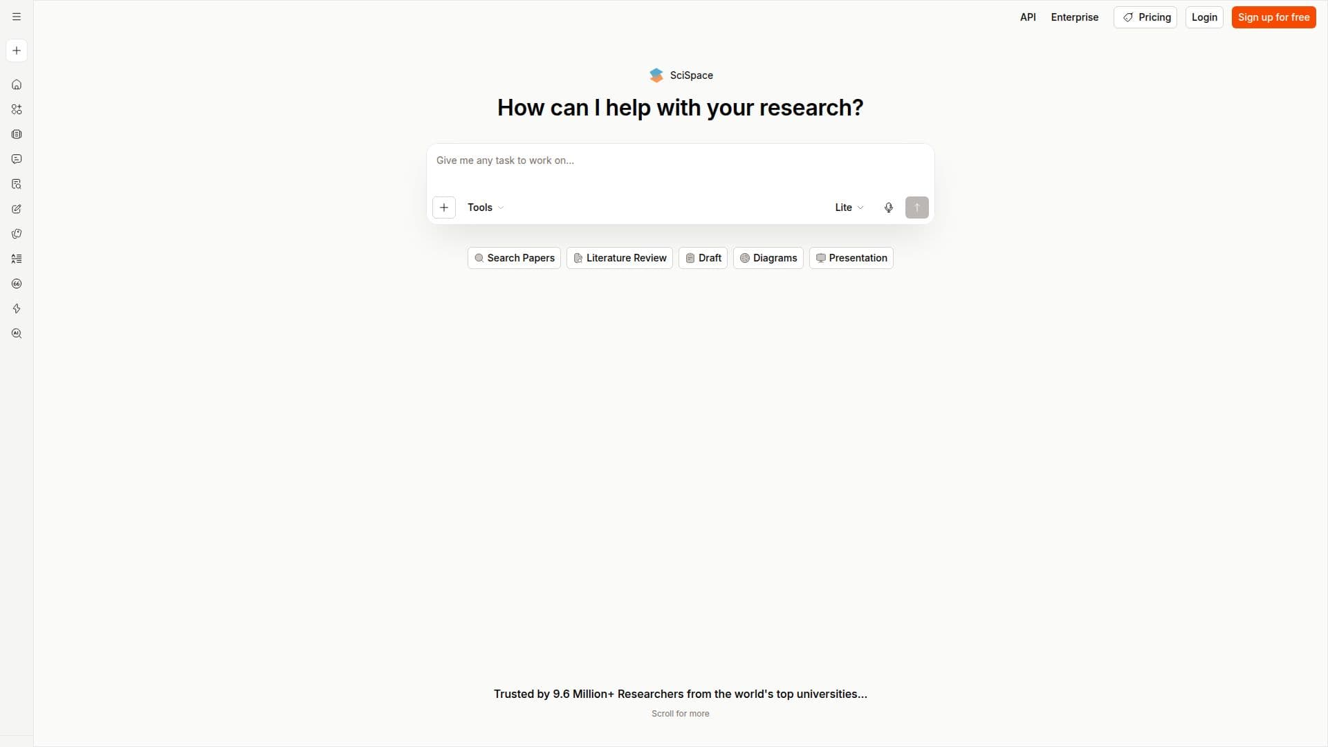 SciSpace AI for Research screenshot