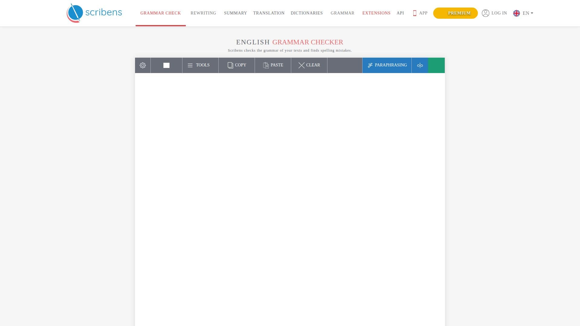 Screenshot von Scribens