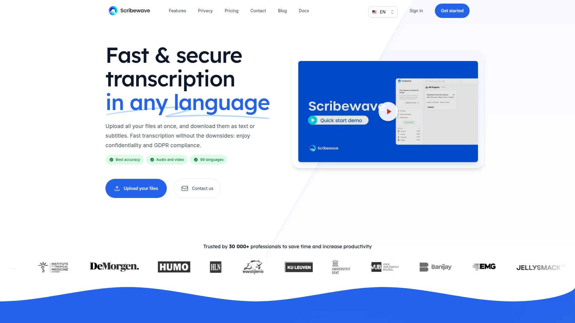 Scribewave 스크린샷