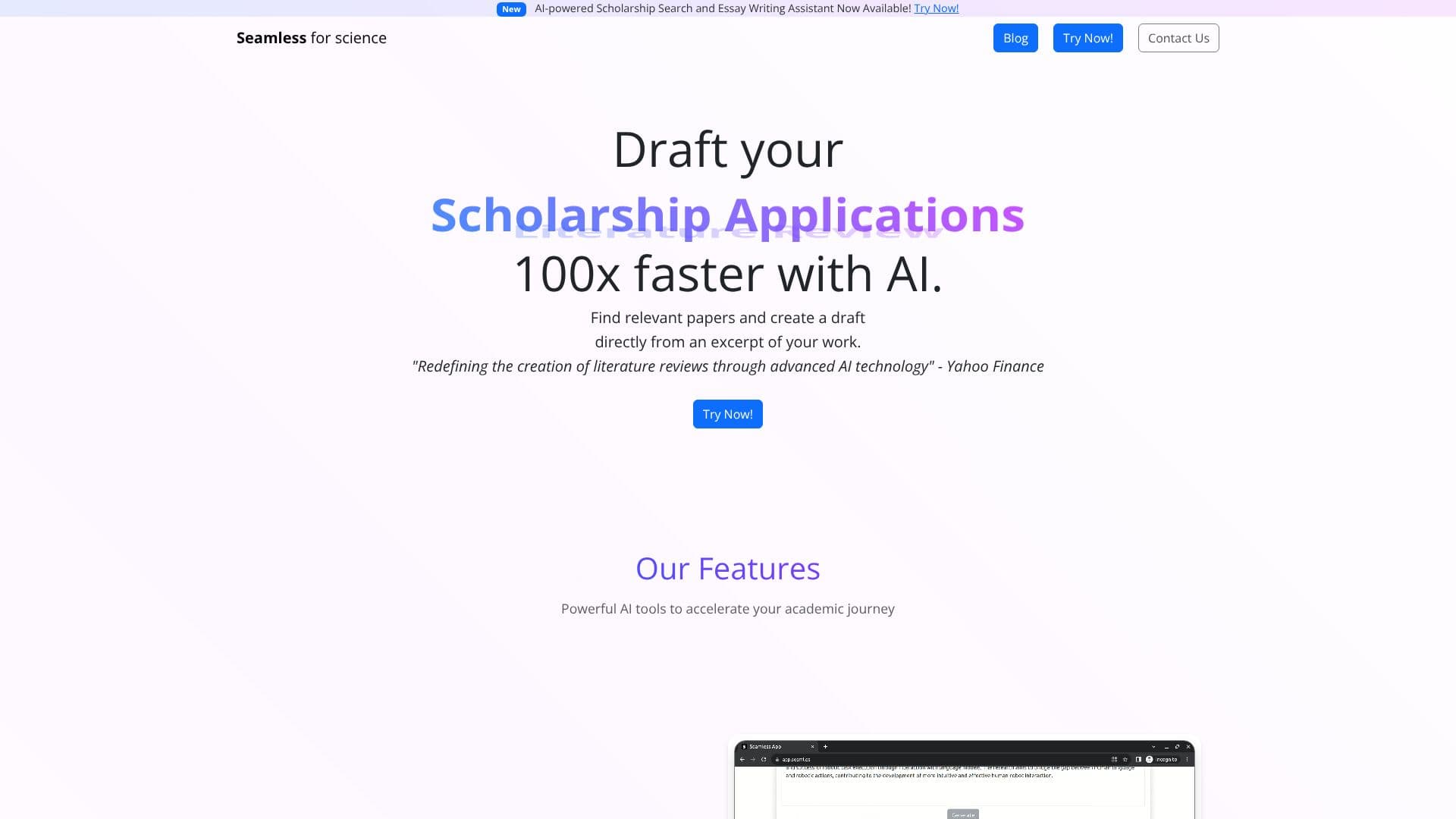 Seaml.es screenshot
