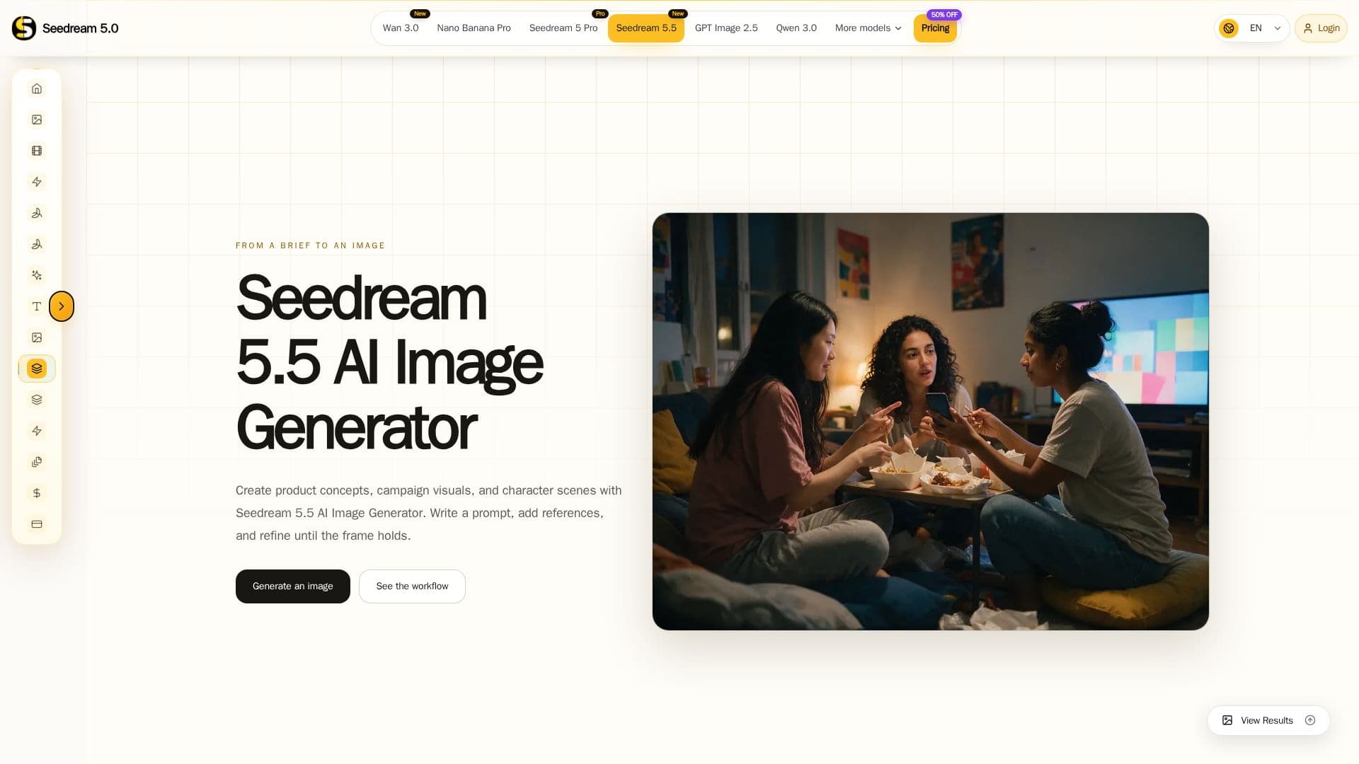 Seedream 5.5 AI 图像生成器 截图