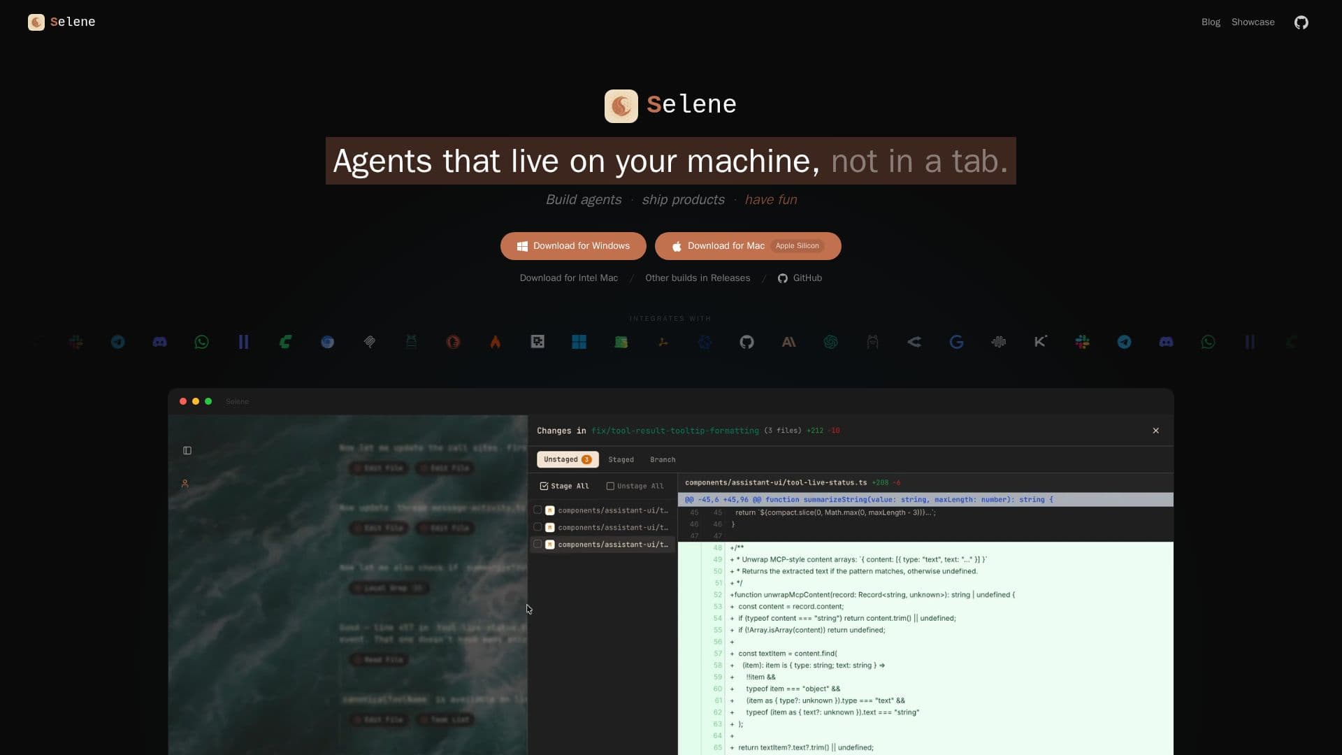 Selene — Open-Source Multi-Agent AI Plattform screenshot