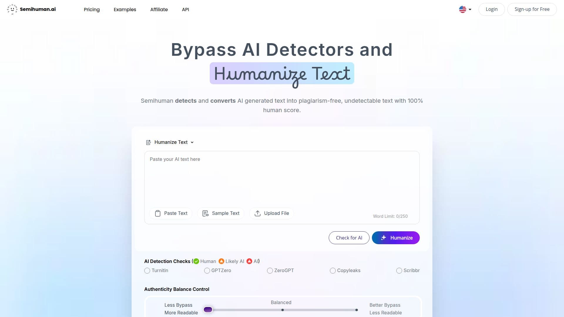 Скриншот Semihuman.ai