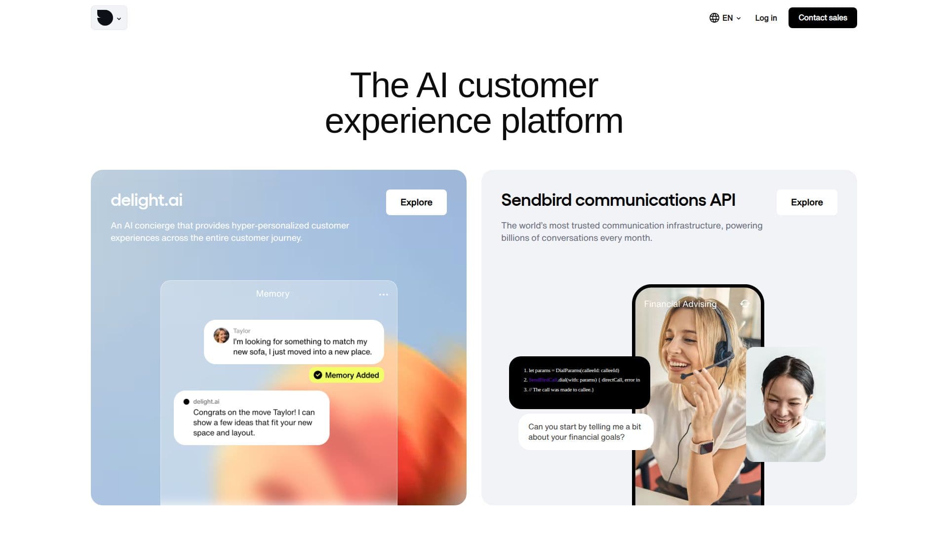 Sendbird AI Platform screenshot