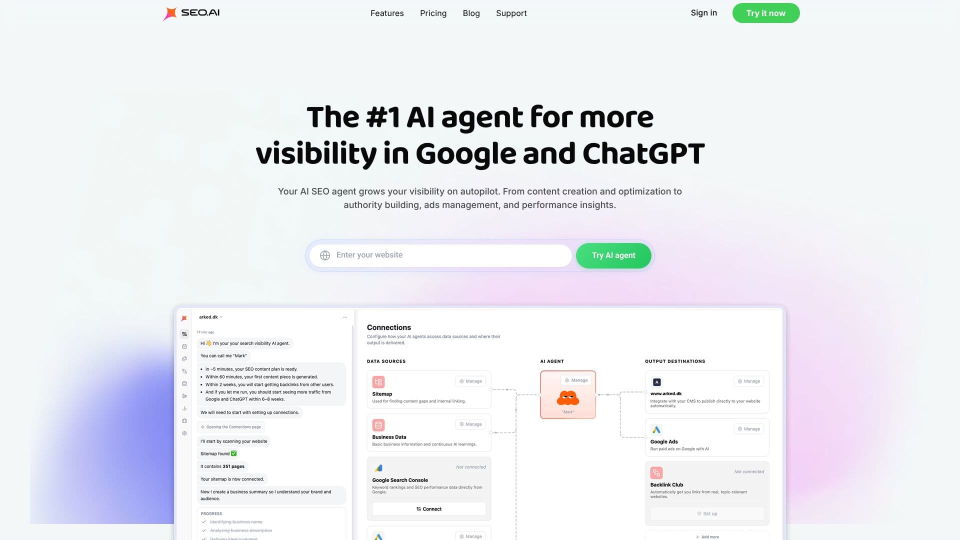 Скриншот AI SEO Агент
