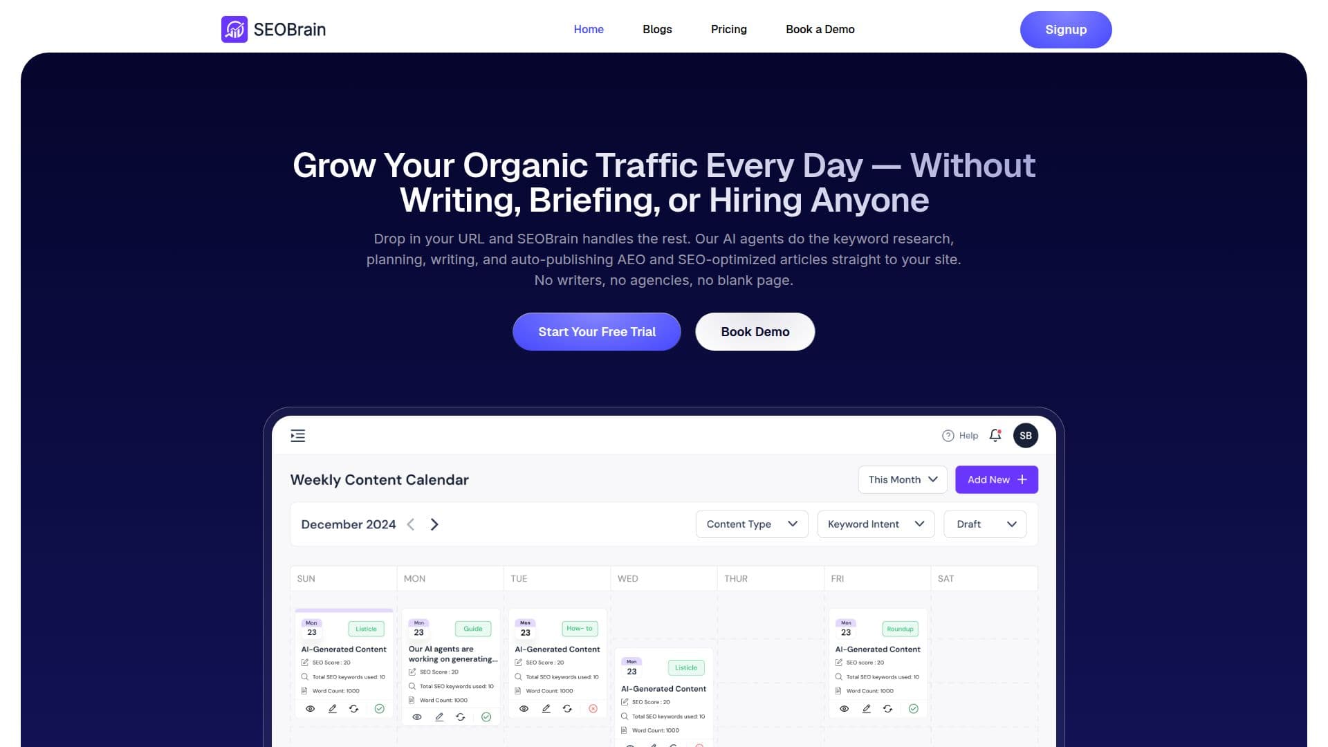 SEOBrain screenshot