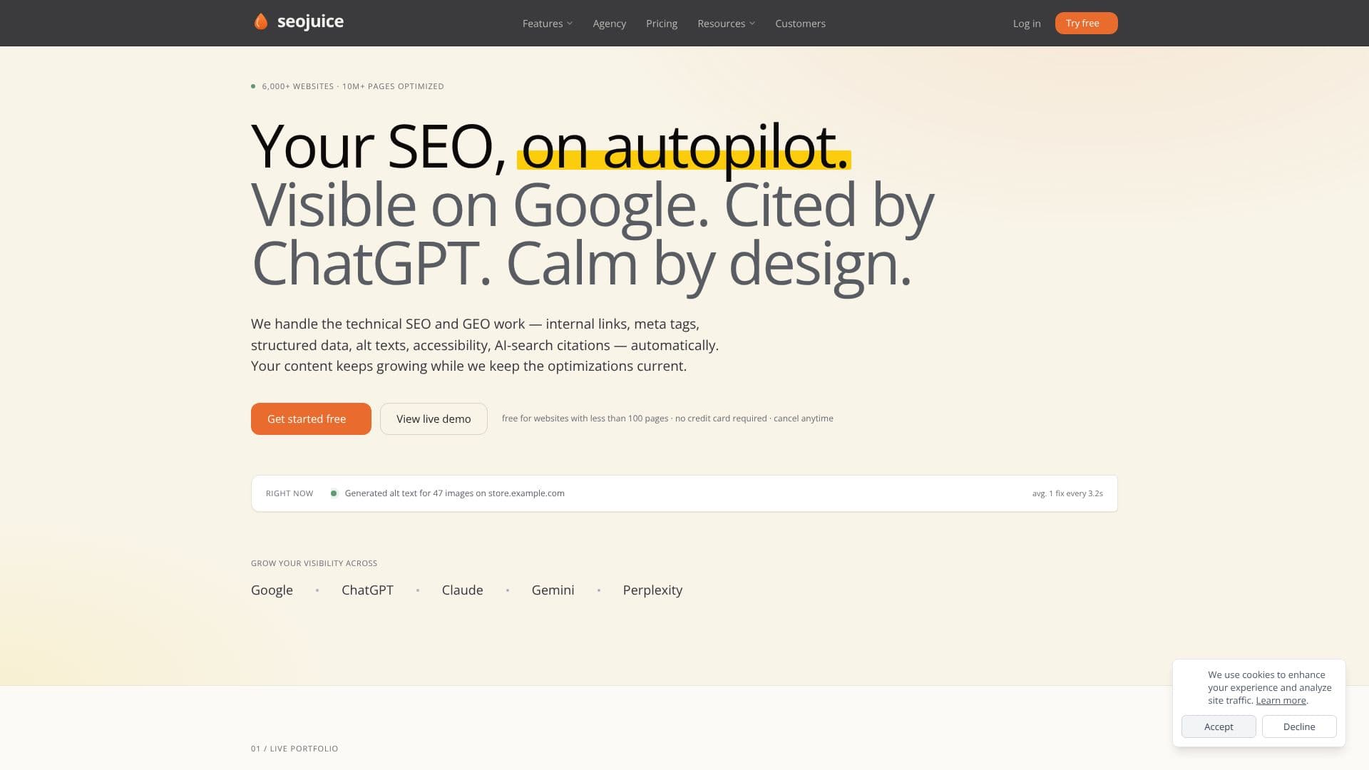 SEOJuice screenshot