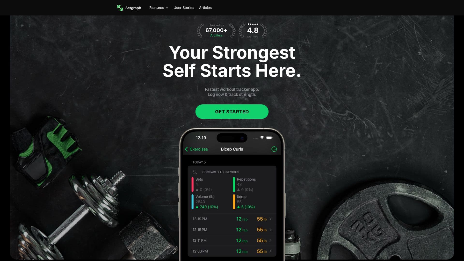 Setgraph - Workout Tracker App screenshot