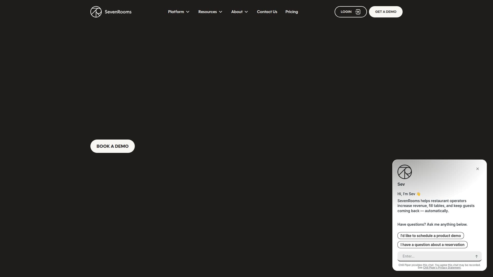 Программное обеспечение SevenRooms AI screenshot