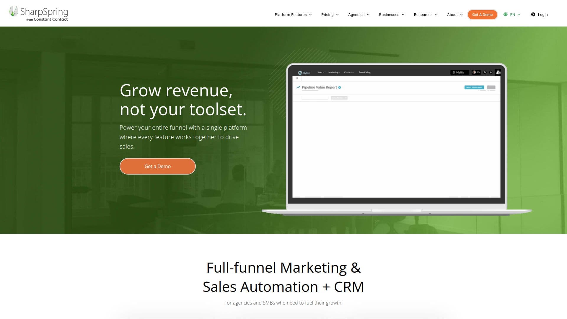 SharpSpring Automatisation Marketing et CRM screenshot