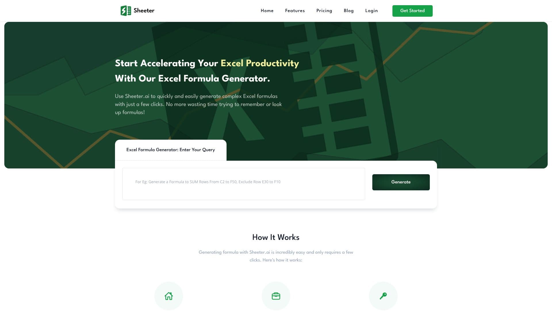 Tangkapan layar Sheeter AI Generator Formula Excel