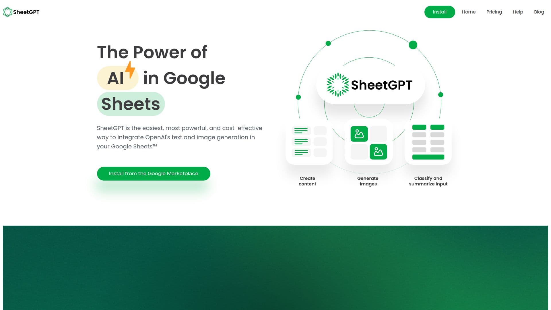SheetGPT لجداول بيانات Google screenshot