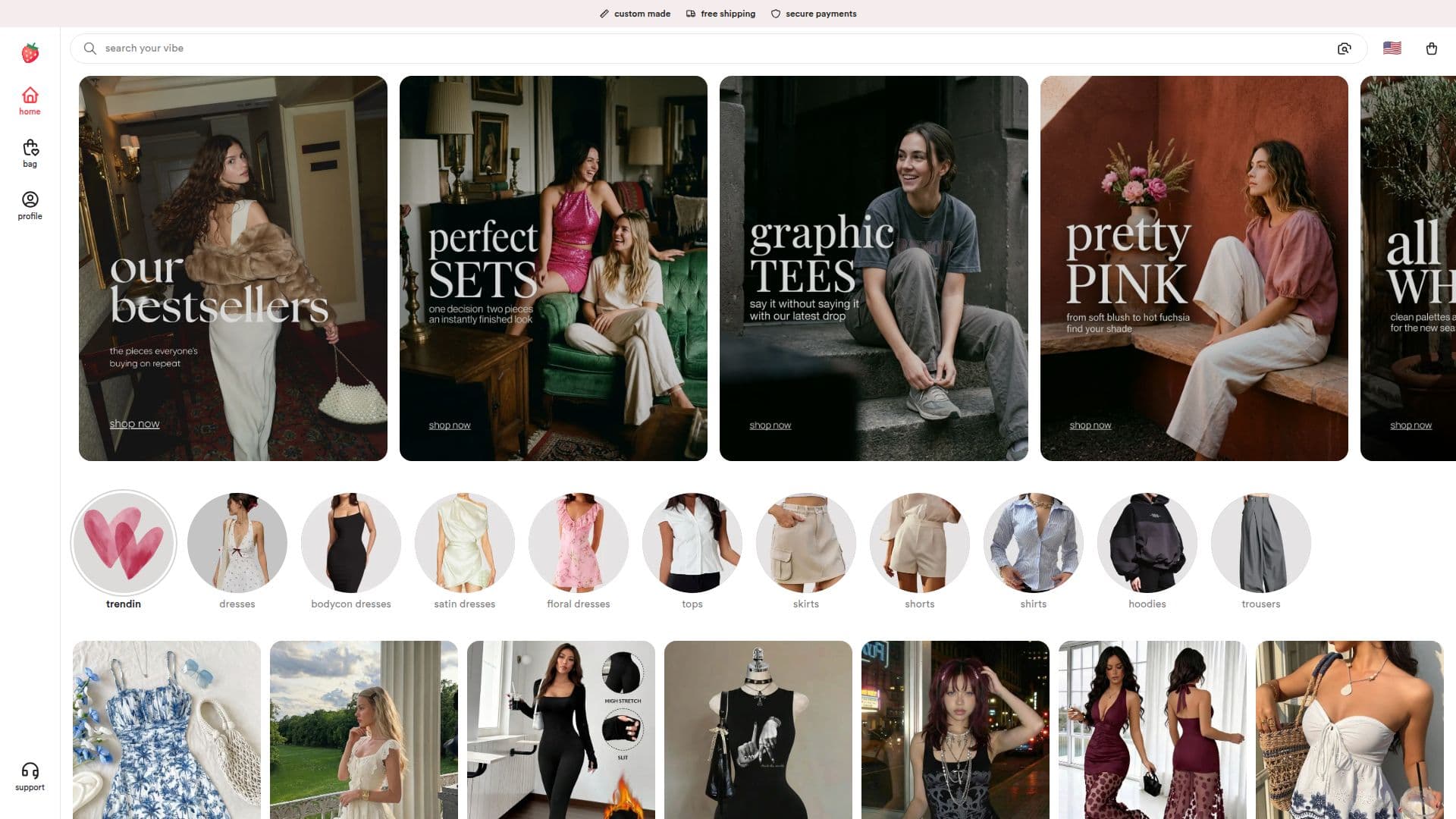 Screenshot von Shoppin - Maßgeschneiderte handgenähte Outfits