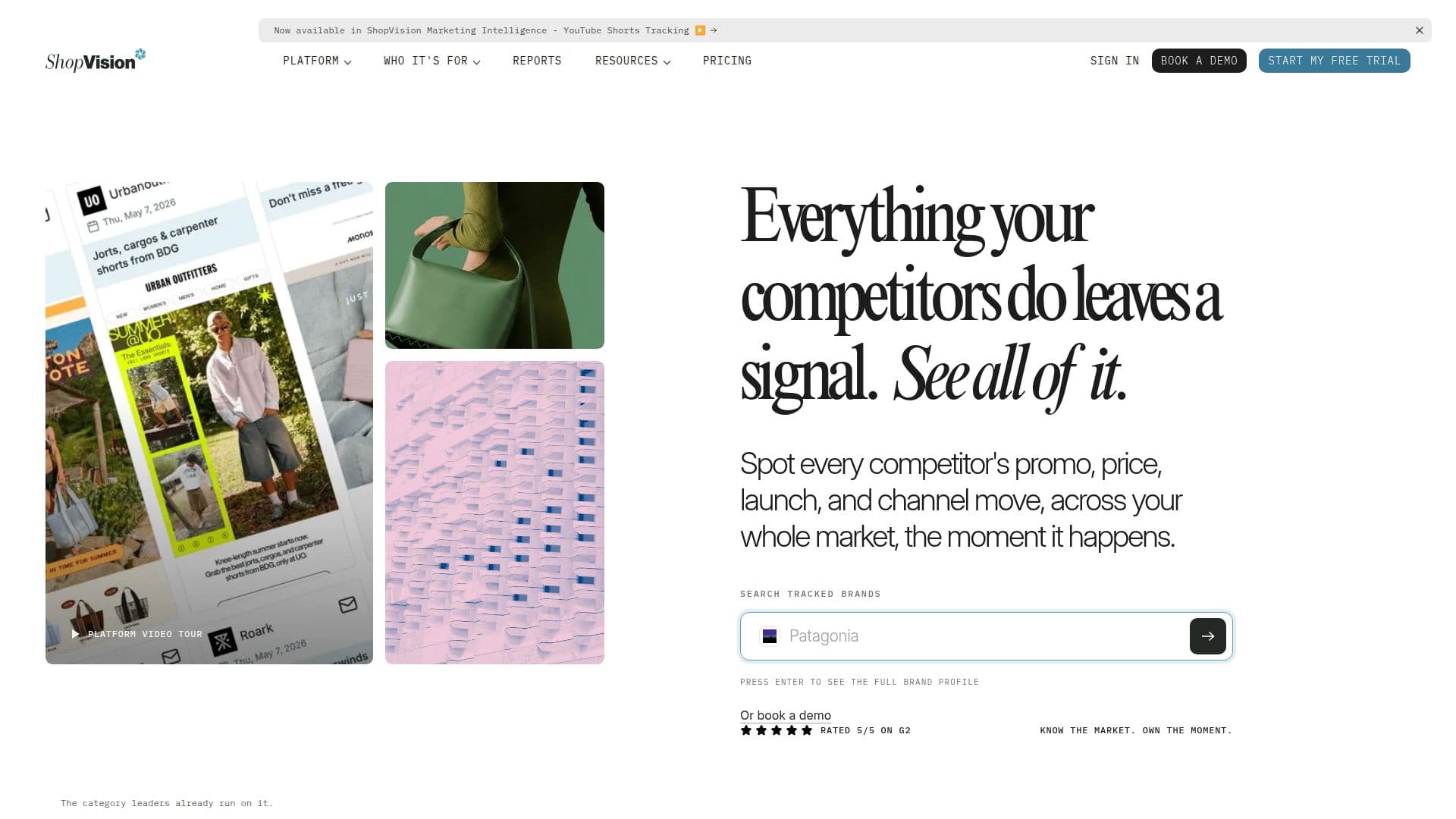 ShopVision Intelligence Platform screenshot