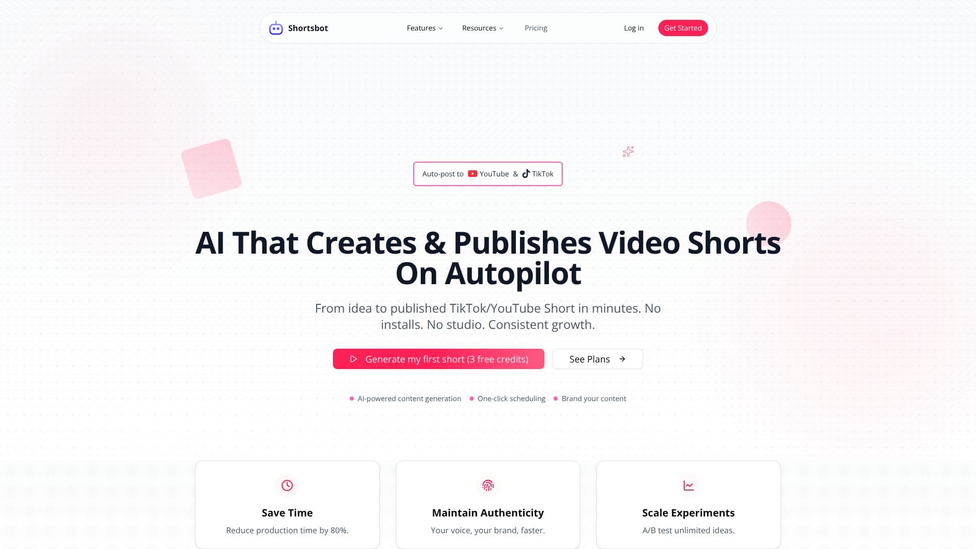 Shortsbot App screenshot