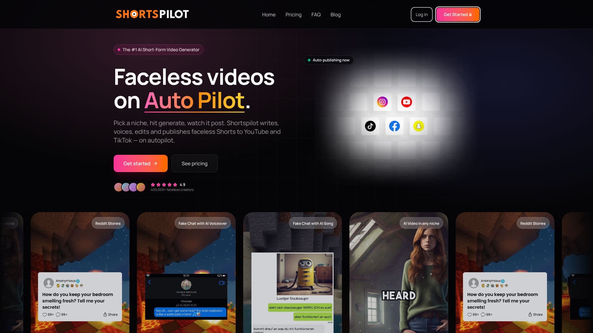 Tangkapan layar Shortspilot AI
