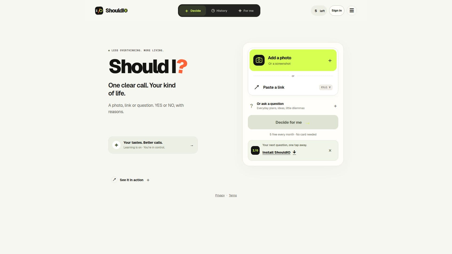 ShouldIO screenshot