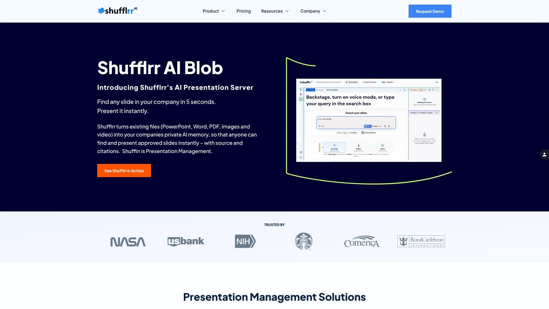 Shufflrr AI Presentation Server 截图