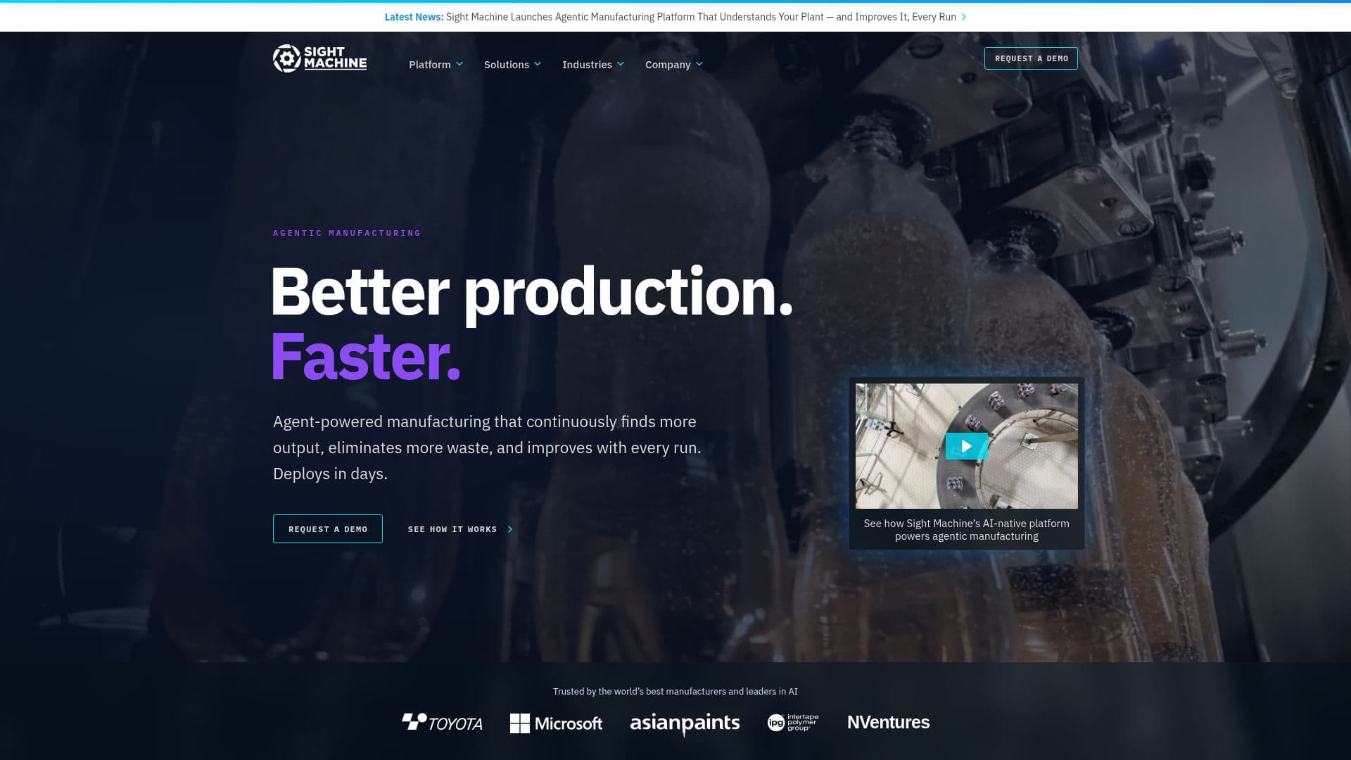Sight Machine — Industrial AI Platform screenshot