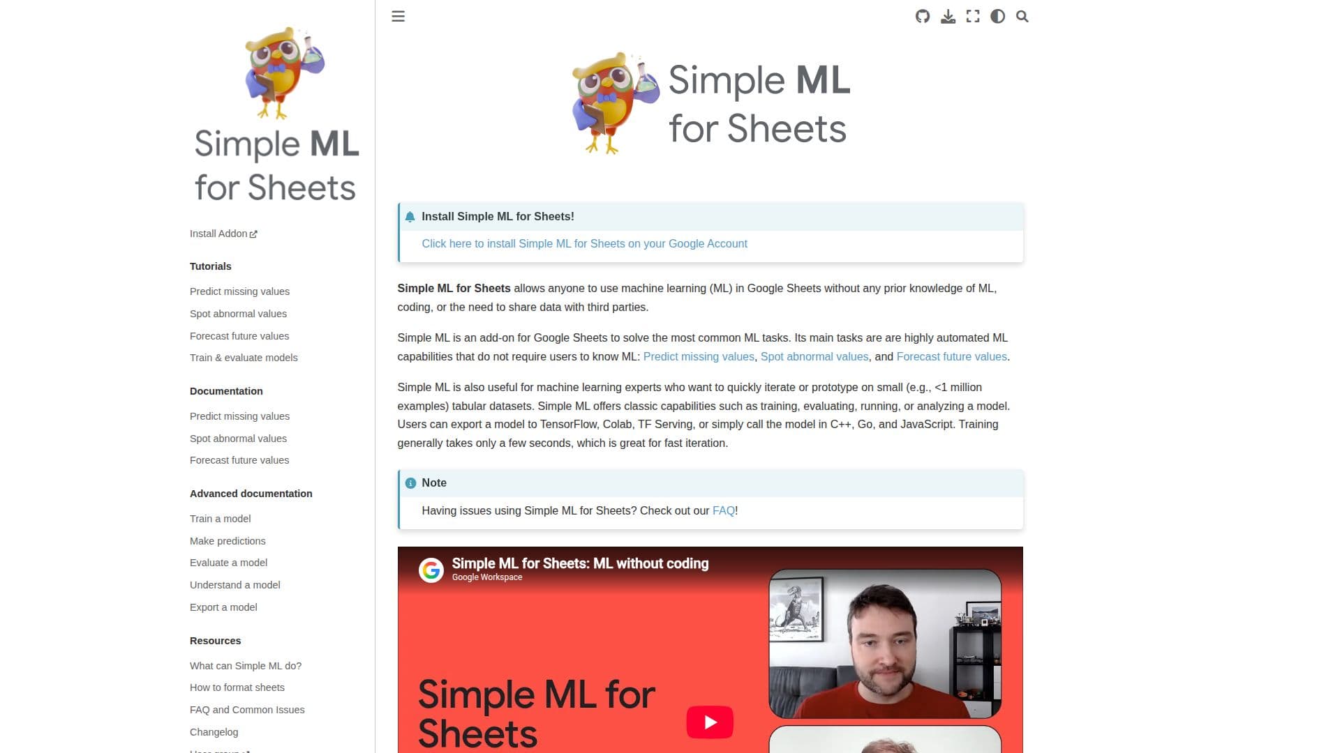 Simple ML for Sheets — إضافة جوجل شيتس screenshot