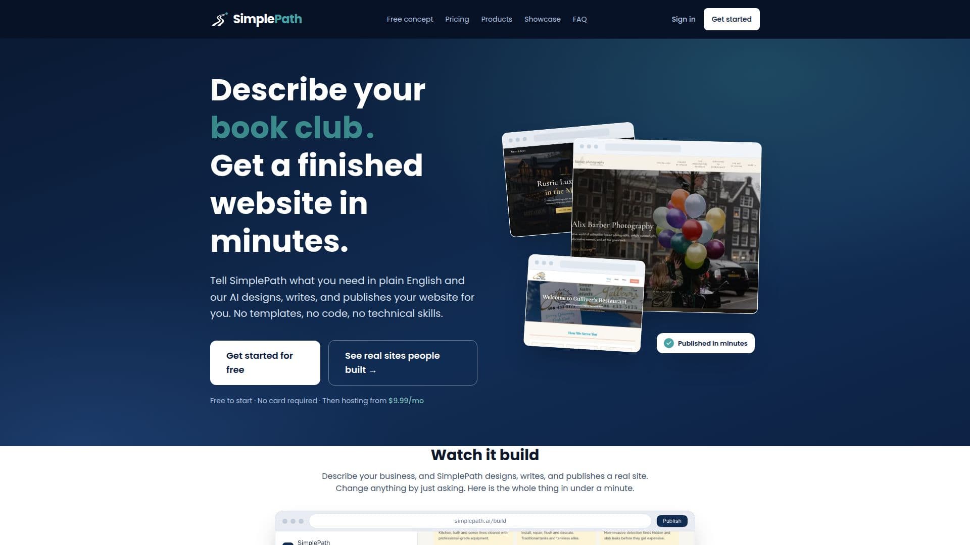 Captura de tela do SimplePath