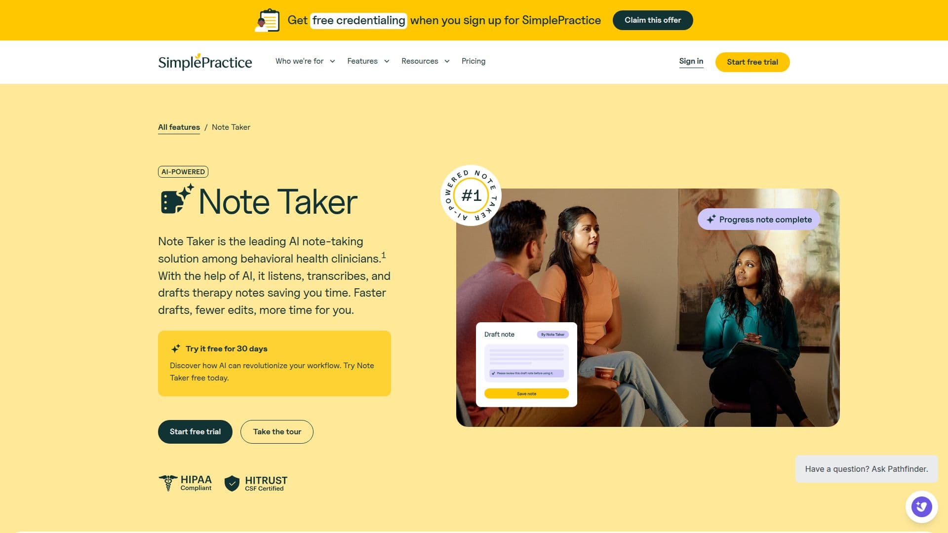 SimplePractice AI Note Taker screenshot