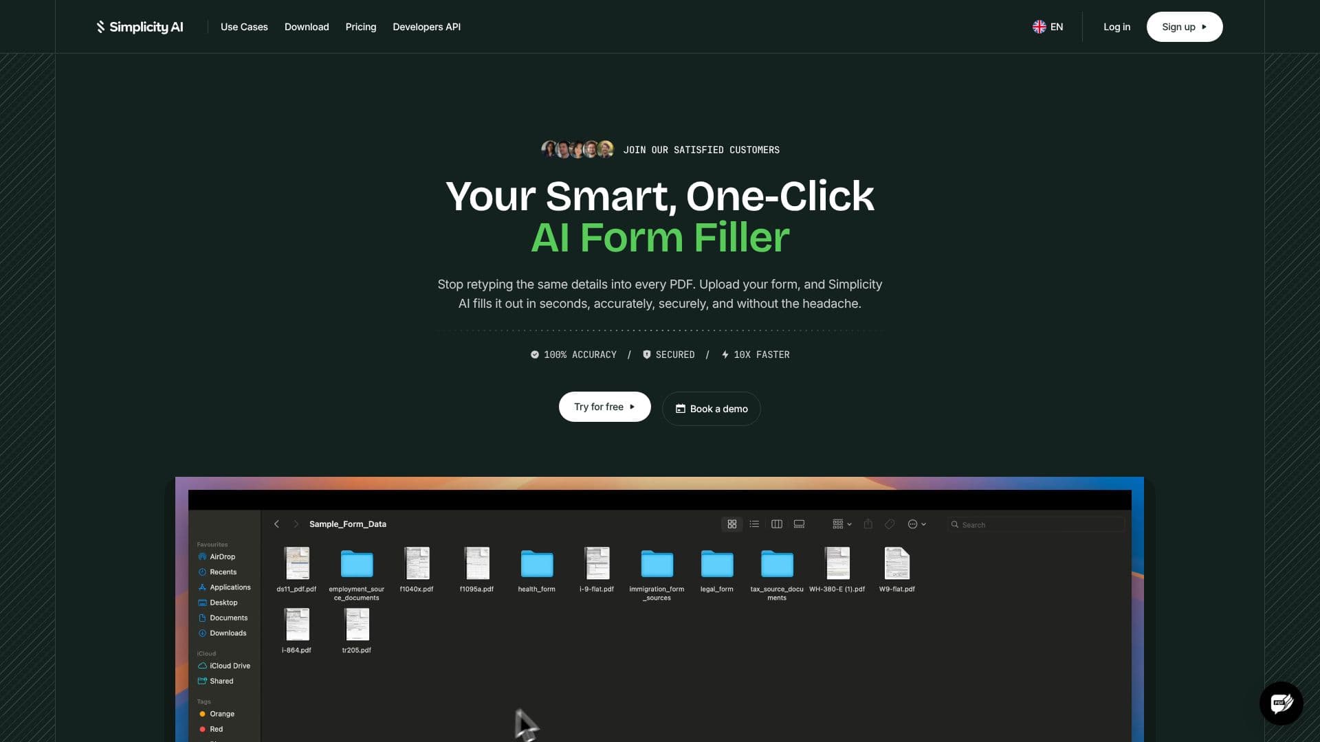 Simplicity AI Form Filler のスクリーンショット
