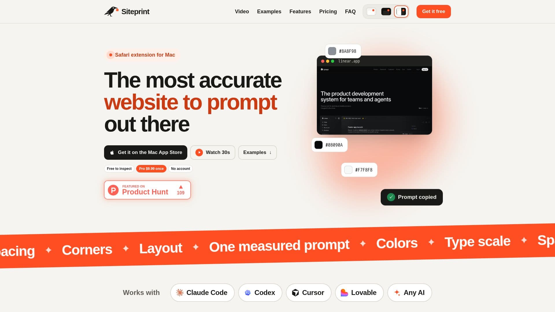 Siteprint screenshot