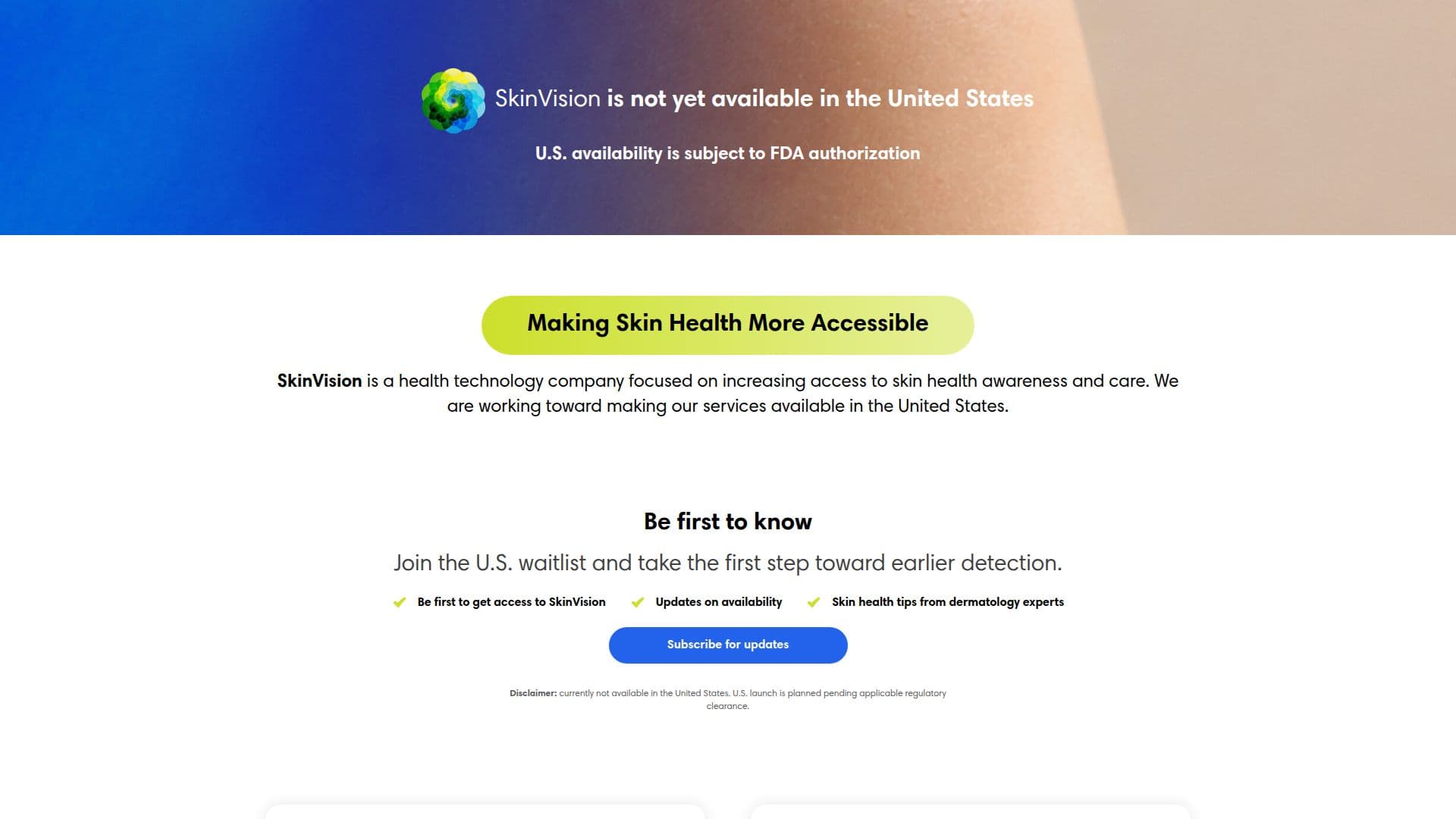 Aplikasi SkinVision screenshot